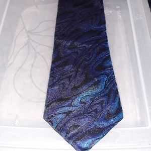 Expressions black and blue shimmer tie